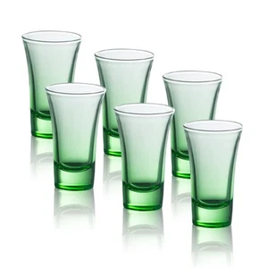 Ombre Green Shot Glass Set, 2 Oz Set of 6 Colored Shot Glasses, Whiskey Glass... - Picture 1 of 9