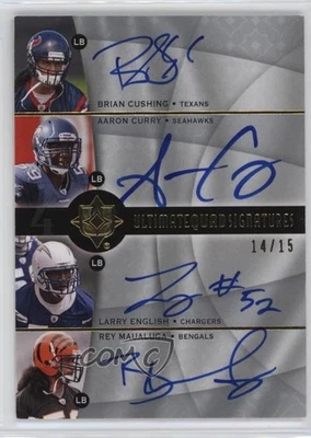 2009 Upper Deck Ultimate Collection /15 Larry English Aaron Curry Rookie Auto RC - Image 1 of 2