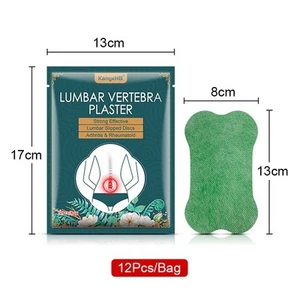 Lumbar Vertebra Self Heating Patch Soothe Pain and Improve Posture Pack of 12 - Picture 1 of 12