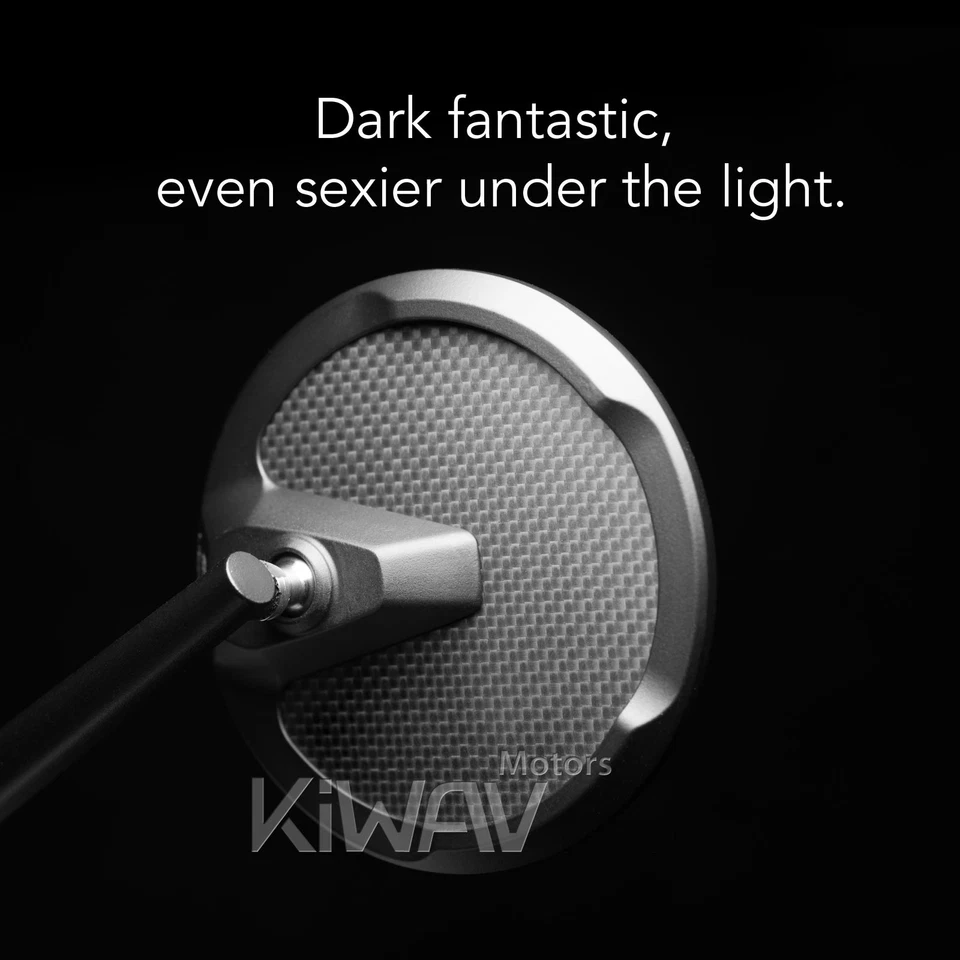 Carenado Espejos Redondos Mamba Real Carbono Mat Fibra se adapta a Kawasaki Ninja ZX ZZR Foto 1 de 4