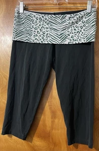 Y2K Victoria's Secret YOGA Hose Spartans Capri Damen Small schwarz Foldover - Bild 1 von 6
