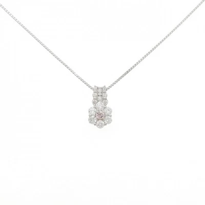 Подлинный PT900 PT850 розовый бриллиант ожерелье 0.06CT #270-004-198-4717 - Изображение 1 из 4