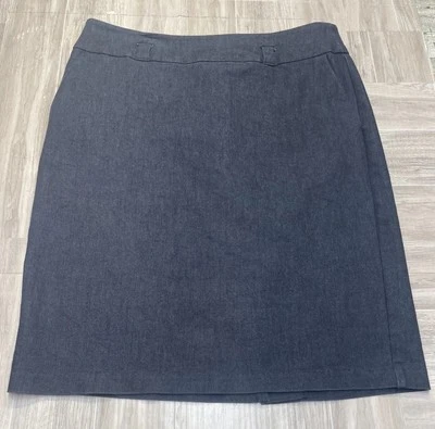 Falda Denim Negra NYCC Lápiz Recta Para Mujer’s 10 Cremallera Trasera New York Clothing Co. Foto 1 de 4