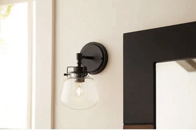 全新 Allen + roth Lyla 6 合 1 光锈饰面现代/当代梳妆灯- — 第 1/4 张图片