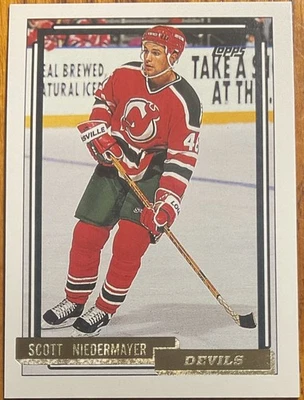 1992-93 Topps Gold Scott Niedermayer #223 New Jersey Devils - Image 1 of 2
