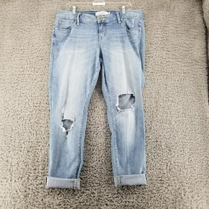 Torrid Jeans Womens 12 Distressed Stretch Boyfriend Slimming Panel Mid *Read* - Picture 1 of 12