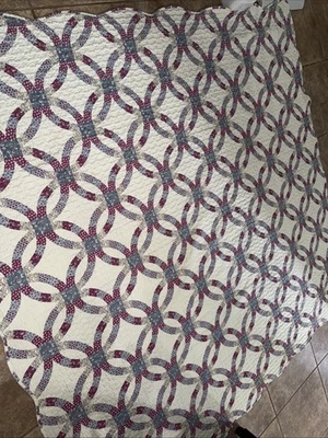 "Manta edredón estampada doble anillo de boda de colección 82""x82""" Foto 1 de 4