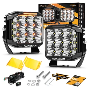 AUXBEAM 7 pulgadas 228 W LED barra de luces de trabajo tirador lateral todo terreno luz de conducción combo - Imagen 1 de 12