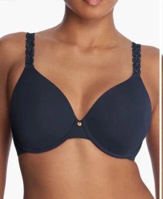 NATORI 732080 Pure Luxe Camiseta Sujetador Contorno Suave Azul Marino Medianoche Nueva Talla 36D Foto 1 de 4
