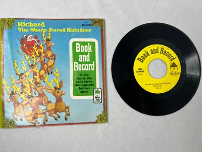 Richard the Sharp-Eared Reindeer Children’s 45 Record and Book 1997 Peter Pan  Foto 1 de 4