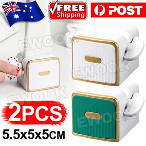 2x Toothpaste Squeezer Bathroom Tube Easy Stand Dispenser Rolling Holder Seat AU - Picture 1 of 9