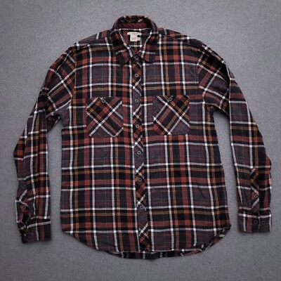 Carbon 2 Cobalt Flannel Shirt Mens Medium Cabin Work Plaid Button Up - Image 1 of 4