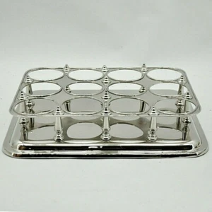 Silver Wine Holder Rack 12 Bottles Holder Storage Display Reproduction Vintage  - Picture 1 of 3