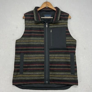 Pendleton Insulated Wool Blend Vest Mens M Striped Zip Mock Neck OFAK Prototype - Picture 1 of 11