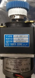 SANYO DENKI Stepper motor 103-7506-70G7+1/15 Reducer type G10-60A032 For Screen - Bild 1 von 7
