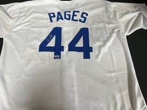 Andy Pages Dodgers Auto Signed Custom Jersey PSA Witness Hologram White 44 . - Picture 1 of 3