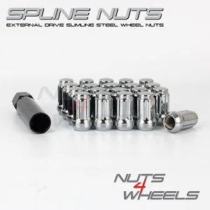 20 x Chrome Spline Wheel Nuts Fits Ford Ranger with Aftermarket Alloys - Picture 1 of 2