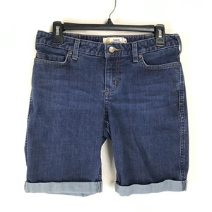 Bermudas cortas Carhartt ajustadas Layton para mujer talla 6 pierna ajustada elástica denim - Imagen 1 de 10