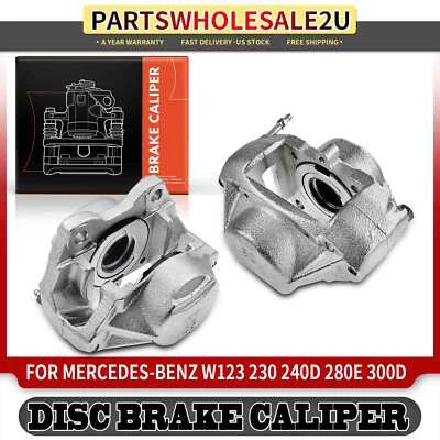 2x Front Left & Right Brake Calipers for Mercedes-Benz 230 240D 280CE 280E 300CD - Image 1 of 4