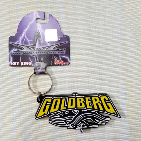 New! Rare 1999 Goldberg World Championship Wrestling Keychain Keyring Cover