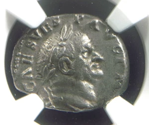 Silver Denarius Emperor Vespasian from the Historical Scholar collection NGC XF - Picture 1 of 3