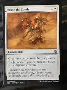 Brave the Sands , Khans of Tarkir , Near Mint , MTG, FREE SHIPPING - Picture 1 of 2