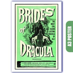 Brides of Dracula - Hammer Horror (Reproduction A3 Poster) - Foto 1 di 4