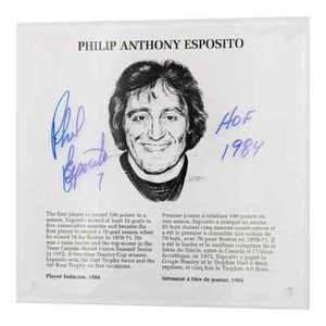 Phil Esposito Autographed NHL Legends HOF Plaque - Bild 1 von 1