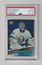 2020-21 Upper Deck Young Guns Ilya Sorokin Silver Foil Rookie PSA 10 Gem Mt