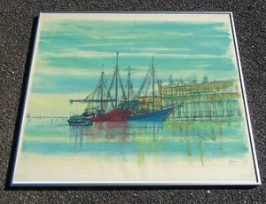 Jean Marie Carzou 1907 - 2000 Farblithographie Venice 1958 Italia Venedig Italy - Bild 1 von 8