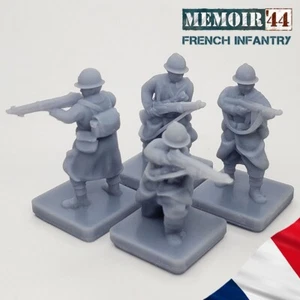 Memoir 44 French Infantry Set of 4 | World War 2 Gaming TTRPG Scenery - Picture 1 of 11