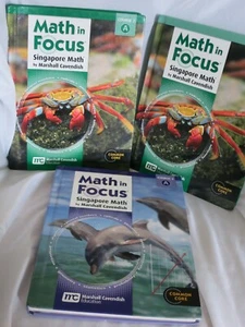 Set of 3 Math in Focus: Singapore Math Course 2A & B 7th-Course 3A 8th Very Good - Picture 1 of 7