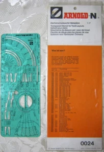 ARNOLD Rapido Gleisplan Zeichenschablone 0024 Spur N + Anleitung - Bild 1 von 1