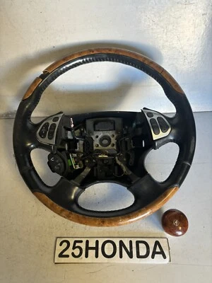 2004 - 2006 讴歌 TL 工厂配件木质皮革方向盘刀原始设备制造商罕见 — 第 1/4 张图片