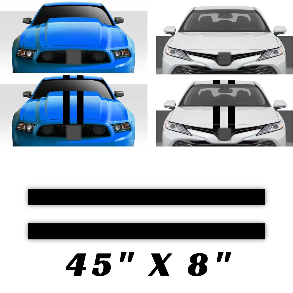 Universal Racing Stripe For Hood Roof Side Decal Car Truck - Image 1 of 1