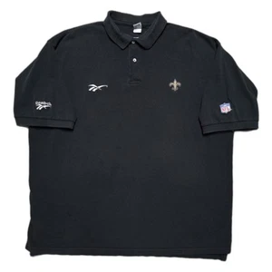 Vintage 90s New Orleans Saints Reebok Pro Line Polo Shirt Mens 2XL Combed Cotton - Picture 1 of 16