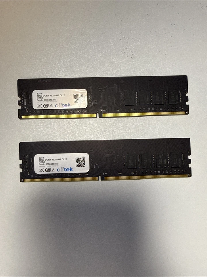 OFFTEK 16GB DRR4 3200MHZ CL22 DIMM Ram DRAM (2x16GB) Foto 1 de 2
