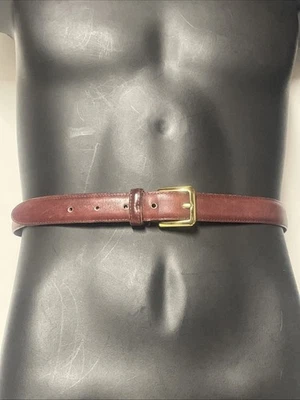 Coach Burgundy Leather Belt Brass Buckle Made in USA Size 42 Vintage - Image 1 of 4
