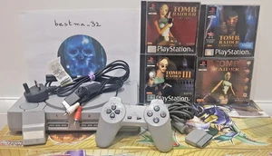 SONY PLAYSTATION 1 PS1 CONSOLE / Tested Working Plus Controller - 3 Free Games - Picture 1 of 9