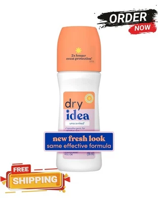 Dry Idea Roll-On Deodorant & Antiperspirant | 2X Longer Sweat Protection | 72-Ho - Image 1 of 4