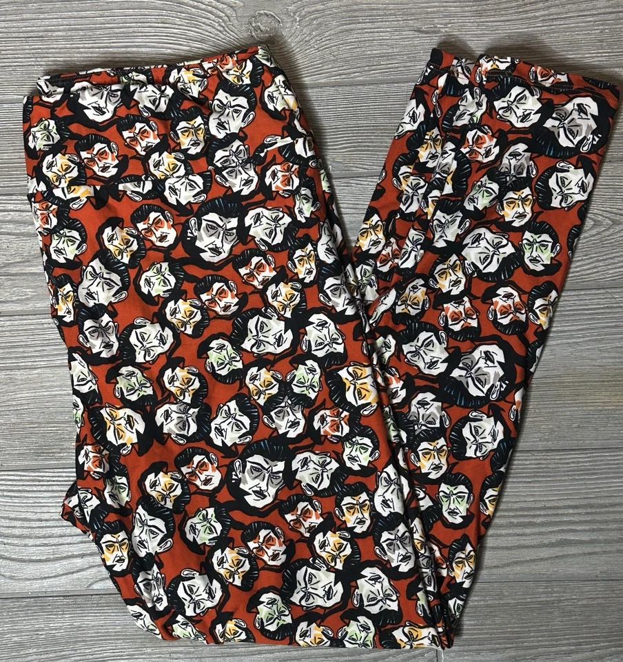 NEU Lularoe Halloween Leggings TC2 bunt Vampir Dracula - Bild 1 von 1
