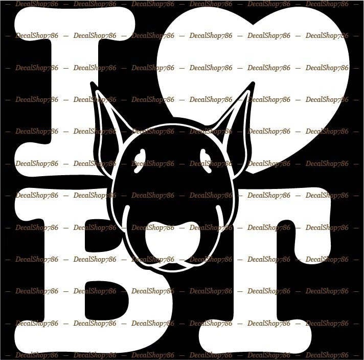 I Luv Bull Terrier Silhouette -Carros/SUV/Camión Vinilo Troquelado Peel N' Stick Calcomanía Foto 1 de 1