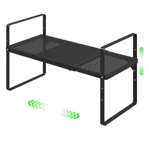 Expandable Cabinet Organizer Shelf, Stackable Shelf Riser for Small Kitchen P... - Picture 1 of 7