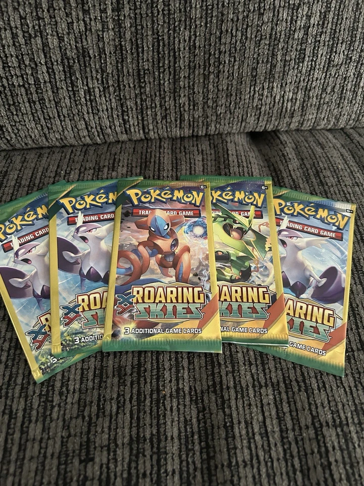 Pokemon XY Roaring Skies 3 Card Mini Booster Packs Lot Of 5 - Image 1 of 1
