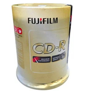Fujifilm CD-R 100 Pack Spindle 700MB 80Min 48x Blank Discs NEW SEALED NOS - Picture 1 of 5