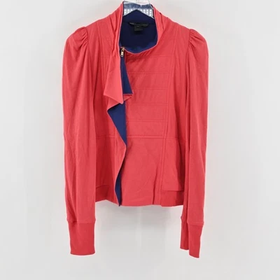 Chaqueta con volantes delanteros Marc Jacobs para mujer talla L manga abullonada coral rosa azul suave Foto 1 de 4