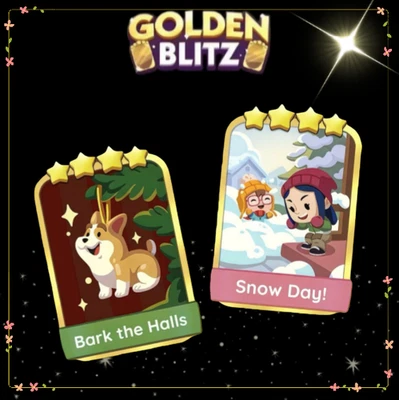 ⚡⚡⚡Bark The Halls & Snow Day- Monopoly Go Golden Blitz Stickers⚡⚡⚡ - Image 1 of 4