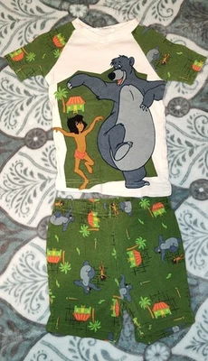 Very Hard To Find VTG Disney Store "The Jungle Book" Short Pajama Set Size 6/6X - Image 1 of 3