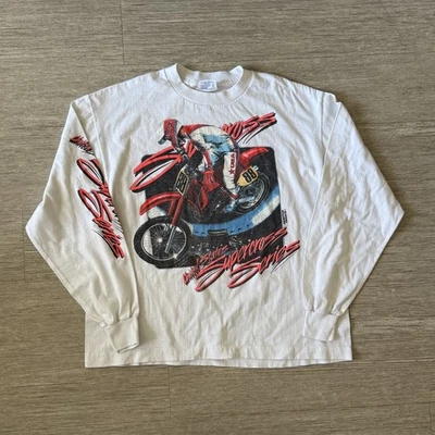 VIntage 1988 US Supercross Series Single Stitch LS T-Shirt w/ Signatures XL - Image 1 of 4