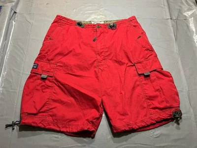 Abercrombie Fitch Cargo Shorts Red y2k Utility Mens 34 Paratrooper T-2083 - Image 1 of 4